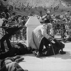 Es gibt keinen Text. Viele Menschen liegen auf oder rennen eine Treppe hinunter, als wäre Chaos ausgebrochen.