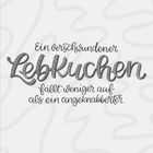 "Ein verschwundener Lebkuchen fällt weniger auf als ein angeknabberter." Kalenderblatt für Dezember, lockeres Design.