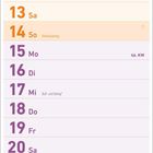 Kalender für November: Enthält Feiertage, KW-Angaben und Wochenanfang. Farben kennzeichnen einzelne Wochen.