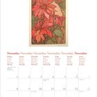 November, Montag bis Sonntag in mehreren Sprachen. Illustration: Frau mit Blumen, Jugendstil.
