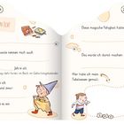 Links: "DAS BIN ICH!" Ich heiße, Meine Freunde nennen mich. Rechts: Diese magische Fähigkeit hätte ich am liebsten. Illustrationen: Kinder, Gitarre, Buntstifte.
