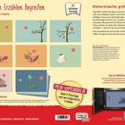 Entdecken. Erzählen. Begreifen. Altersstufe: ab 2 Jahre. Insgesamt 15 Karten. Illustrationen von Tieren und einem roten Ball.