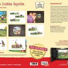 Text: "Entdecken. Erzählen. Begreifen. Altersstufe: 3 bis 7 Jahre." Illustrationen von Tieren in einer Landschaft, Logo: Don Bosco.