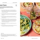 "Smashed Caesar Tacos, 4 Portionen, 10 Min. Vorbereitung, 20 Min. Kochen. Zutaten: Hühnerhack, Zitrone, Salat, Tortillas."