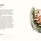 Titel: Velvet shank. Darunter: Flammulina velutipes. Beschreibung des Pilzes auf der linken Seite. Rechts Pilzillustration.