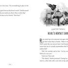 Kapitel 20: RURU’S ROCKET SHIP. Illustration: Zwei Figuren in Raumanzügen neben einer Rakete. Ruru beschreibt sein Raumschiff.