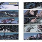 Text: "The days that followed, as Baldr was laid to rest, were a blur." 
Szene: Eine Begräbniszeremonie mit Menschen und einem Schiff.