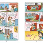 Comic mit Kindern in der Bibliothek. Gespräche über Filme und Neugier. Kind klettert, trinkt Wasser, freut sich auf Filmrolle.
