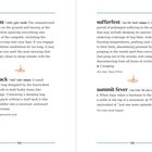 Links: "stargaze" und "stuff sack" erklärt. Rechts: "sufferfest" und "summit fever". Illustrationen von Lagerfeuern dabei.