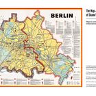Titel: "Berlin". Text: "The Map–and Gap–of the 'Wall of Shame'". Illustrative Karte von Berlin mit Farbmarkierungen und Legende.