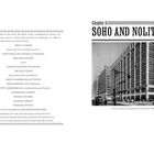 Links: "An advertisement for the show The Black Crook...". Rechts: "Chapter 8: Soho and Nolita". Foto zeigt große Gebäude.