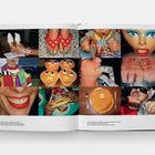 Texte: "Ice: Tokyo Disneyland, Japan, 1988", "Bitter: Vienna, Austria, 1995". Neun bunte Fotos in einem offenen Buch.