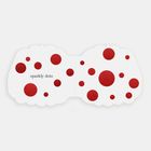 Text: „sparkly dots“. Rote, glitzernde Punkte in verschiedenen Größen auf weißem Hintergrund.