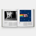 Links: "MASAHISA FUKASE". Rechts: "CHRISTOPHER ORLANDO TORRES". Links: Schwarz-weiß Katze. Rechts: Bunte Pixelkatze mit Regenbogen.