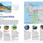 "West Coast Wilds" Reiseroute: 8 Tage, 1110 km. Start: Launceston. Ziele: Mole Creek, Cradle Mountain, Stanley, Corinna, Strahan, Maydena.