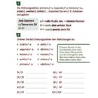 Kapitel 5: "Adressen und Wohnungsbeschreibung". Anleitung zur Verwendung von Ordnungszahlen. Aufgabe: Abkürzungen zuordnen.