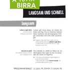 Titel: "LANGSAM UND SCHNELL". Begriffe unter "langsam" erklärt: "cullarsi sugli allori", "dormire in piedi", "lento/a come una lumaca".