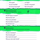 Fragen bilden: Was oder Were? Setze ein. Bejahte Kurzantworten geben: Ja, waren/es war. Verneinte Kurzformen: Nein, waren nicht/es war nicht.