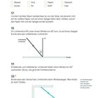 Fragen zu Lichtreflexion und Spiegeln, Kästchen zum Ankreuzen, Winkelgrafik, Winkelangaben, rechte Winkel, Lichtstrahlen.