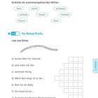 139 Verbinden: Verben verbinden. liebt-lieben, riecht-riechen, frieren-friert.

140 Für Rätsel-Profis: Löse das Rätsel. VIERWIEGETIER...