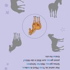 Rätsel: Pferd-Amadeus passt zum Bild in der Mitte. Kreise ihn ein. Illustration mit Pferden in verschiedenen Silhouetten.