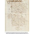 Text: "Vornhûndreher." Darunter handgeschriebene Notizen in alter Schrift, dazu Bildunterschrift über Ausgabenbuch von 1610.