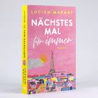"NÄCHSTES MAL für immer" von Lucien Marant. Rosa Cover mit Eiffelturm und Stadtlandschaft im Hintergrund.