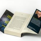 Seite 62. Buchseite offen mit einem Lesezeichen von Michael Robotham. Zitat: "BRUDER MORDEN MAN NICHT".