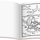 Illustration: Zwei Kinder sitzen am Strand, bauen aus Sand eine Burg, im Hintergrund das Meer bei Sonnenuntergang.