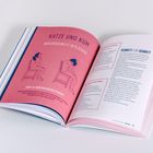 "Katze und Kuh", darüber eine Übung auf einem Stuhl. Links Zeichnung, rechts Textanleitung "Schritt für Schritt".