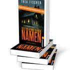 „Der Tod kennt deinen Namen“ ist groß auf einem Buchcover zu lesen. Es zeigt ein Haus im Wald bei Nacht.