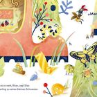 „Marie, schau, der Raupenbus!“ Ein bunter, verspielter Garten voll mit Insekten und Pflanzen.