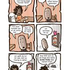 Ein Comic mit zwei Personen. Gespräch über Trauer wegen eines verstorbenen Hamsters, mit Nachdenklichkeit und Erinnerungen.