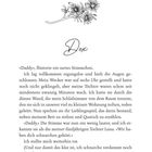 EINS, Dex. Illustration mit Blumen. Text: Ein Mädchen spricht mit ihrem Vater, der schlafend tut. Seite 7.