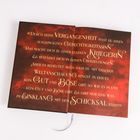 Text auf rötlichem Hintergrund: "Durch deine Vergangenheit hast du einen ausgeprägten Gerechtigkeitssinn..."
