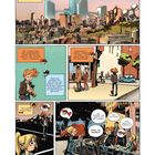 Texte: "AI4", "Und was gibt's bei dir Neues, Superpage? Du bist ja völlig abgetaucht." Illustration mit modernen Stadtszenen.