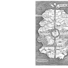 Karte mit Titel "OSTACRE", zeigt verschiedene Regionen wie Windlande, Feuerlande und Wasserlande mit detaillierten Illustrationen.