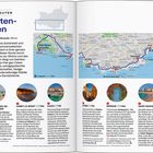 Die Überschrift lautet: "DIE GESCHICHTE DER PROVENCE & DER CÔTE D'AZUR IN 15 ORTEN". Die Seiten enthalten historische Informationen.