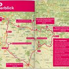 Tour B im Überblick. Orte wie Pamplona und Zaragoza sind hervorgehoben. Karte von Spanien mit markierter Route.
