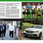 Texte: »24 AUTOS.« Österr. Nationalmannschaft spielt WM-Quali 2017. Marko Arnautović in Serbien 2015. Mercedes CLS 63 AMG.