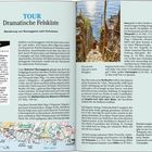 Seite 200: TOUR Dramatische Felsküste. Wandern von Riomaggiore nach Portovenere. Infos: Dauer 4,45 Std. Rückfahrt ab Riomaggiore. Karte, Wegbeschreibung und Steigungshinweise enthalten. Foto: Steiler Pfad am Meer.