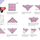 Titel: Schmetterlinge. Schwierigkeitsgrad: 2 Sterne. Größe: ca. 10 cm. Eine Origami-Anleitung in 13 Schritten mit Illustrationen.