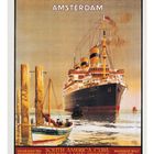 "Billige Mittelmeerreisen 1936, Hamburg-Süd von R.M. 180 an." Darstellung eines Kreuzfahrtschiffs im Hafen.