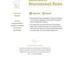 Basilikum-Brennnessel-Pesto Rezept: Zutaten: Basilikum, Brennnessel, Olivenöl, Walnüsse. Anleitung: Mixen, Salzen, Abfüllen.