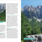 Das Bild zeigt eine Berglandschaft mit folgendem Text: "Das Streufdorf Rragam ist nicht an den Asphalt angeschlossen und teils abgelegen." und "Imposant ist das Theater der Berge rundum: Felsig, schroff und unzugänglich sind die Gipfel."