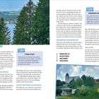 "TITISEE-STOPP" beschreibt ein Café am Wasser. Der Text erklärt eine Fahrradtour rund um Titisee mit Tipps für Pausen.