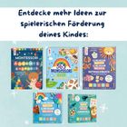 Entdecke mehr Ideen zur spielerischen Förderung deines Kindes. Illustrationen von Kinderbüchern mit bunten Motiven.