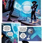 Comic-Illustration: Figuren diskutieren über den "Krieg um den Mond" und Pläne des "Feindes". Technische Geräte sind sichtbar.