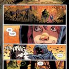 Texte: „Hrrm. Hrrm. MICKRIGES ÖLDING. KTAANNG. CHARLIE HAUT ZU. HA. LOS, HULK!“ Illustration zeigt Hulk im Wald.