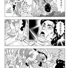 Mann in Panik mit Katze auf ihm, Gedanken: "Das reicht noch lange nicht ... um mich kleinzukriegen!" Schreie: "UAAA" und "HUAH!"